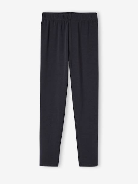 Lot de 2 leggings fille Basics indigo+kaki+marron imprimé+vert sauge 13 - vertbaudet enfant 