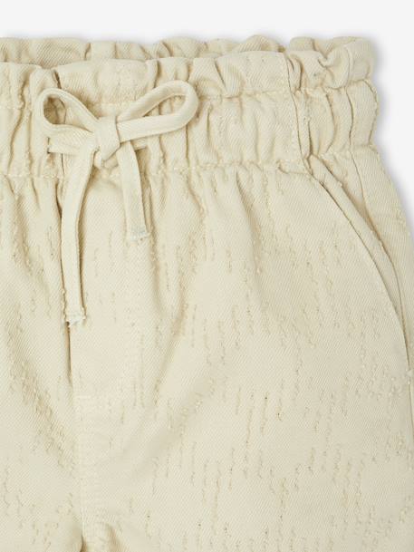 Pantalon fille large plumetis écru 4 - vertbaudet enfant 