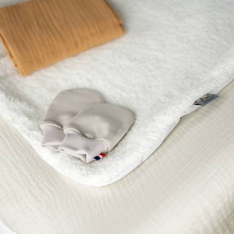 Moufles naissance en coton gants bébé anti griffures Beige+Blanc+Bleu+Écru+Rose+Vert 7 - vertbaudet enfant 