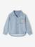Chemise fille en jean forme loose bleu clair 3 - vertbaudet enfant 