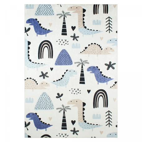 Tapis enfant tissé motif animaux dino Bleu 2 - vertbaudet enfant 