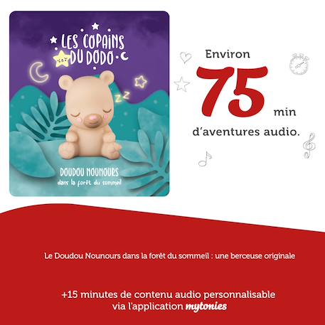 Tonie-veilleuse - doudou nounours avec berceuses apaisantes pour conteuse Toniebox MULTICOLORE 3 - vertbaudet enfant 