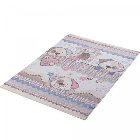 Tapis enfant tissé dogra Crème 5 - vertbaudet enfant 