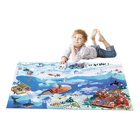 Tapis enfant tissé banquise Bleu 1 - vertbaudet enfant 
