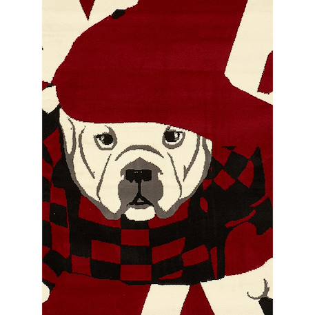Tapis enfant tissé motif animaux lyn49 londdog Rouge 4 - vertbaudet enfant 