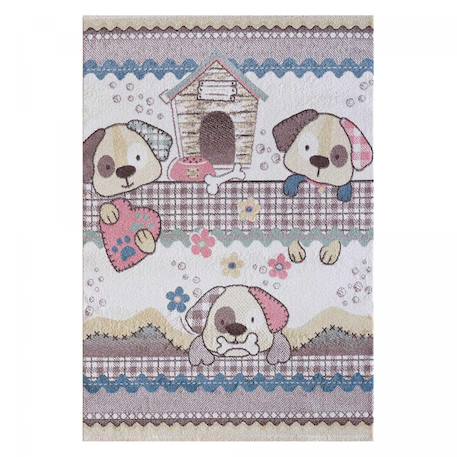 Tapis enfant tissé dogra Crème 2 - vertbaudet enfant 