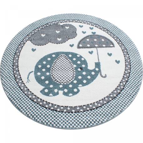 Tapis enfant tissé motif animaux kid rain Bleu 5 - vertbaudet enfant 