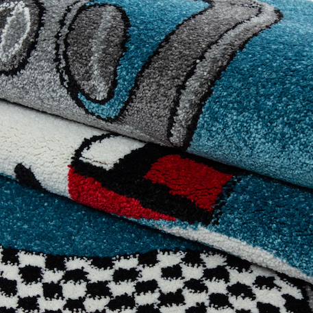 Tapis enfant tissé kid race Bleu 3 - vertbaudet enfant 