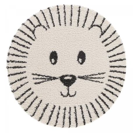 Tapis enfant tissé motif animaux lion Beige 2 - vertbaudet enfant 