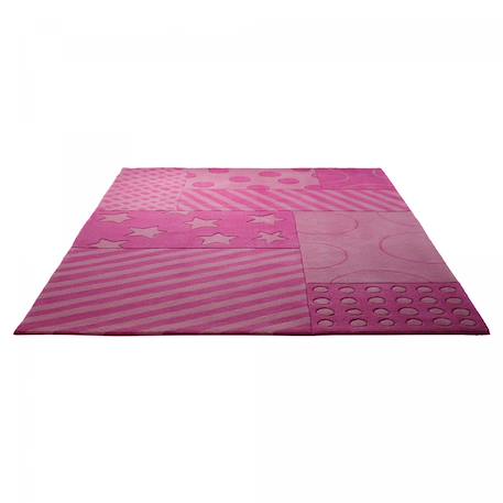 Tapis enfant fait main statripe Rose 4 - vertbaudet enfant 