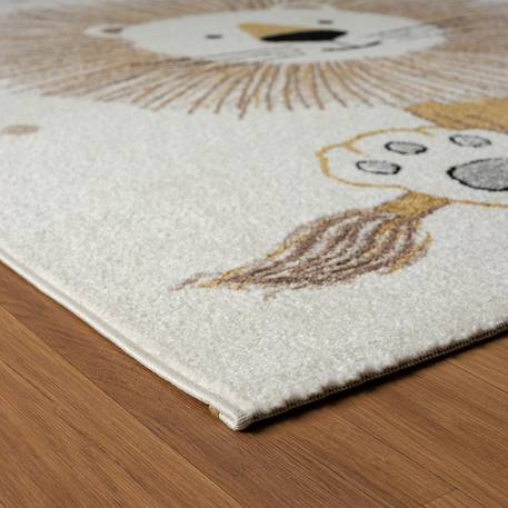 Tapis enfant tissé motif animaux sweetlion Ecru 4 - vertbaudet enfant 