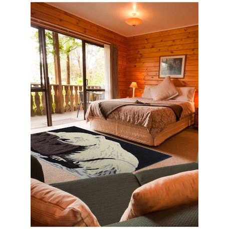 Tapis enfant fait main en laine ours Beige 5 - vertbaudet enfant 