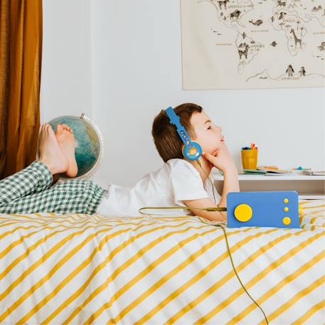 Casque audio - compatible avec Ma Fabrique à Histoires - pour enfants dès 3 ans Bleu+Violet 2 - vertbaudet enfant 