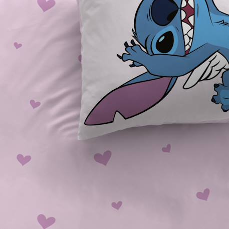 Parure de lit imprimée 100% coton, disney home stitch cupidon Rose 2 - vertbaudet enfant 