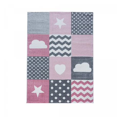 Tapis enfant tissé kid heart Rose 2 - vertbaudet enfant 
