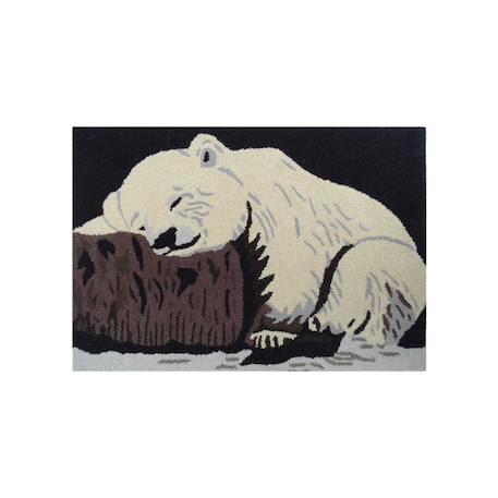 Tapis enfant fait main en laine ours Beige 2 - vertbaudet enfant 