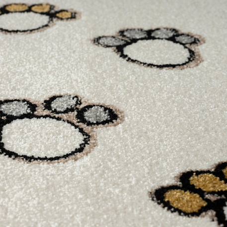 Tapis enfant tissé motif animaux sweetlion Ecru 3 - vertbaudet enfant 