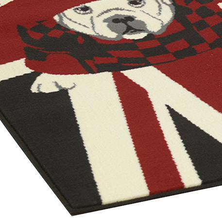 Tapis enfant tissé motif animaux lyn49 londdog Rouge 3 - vertbaudet enfant 