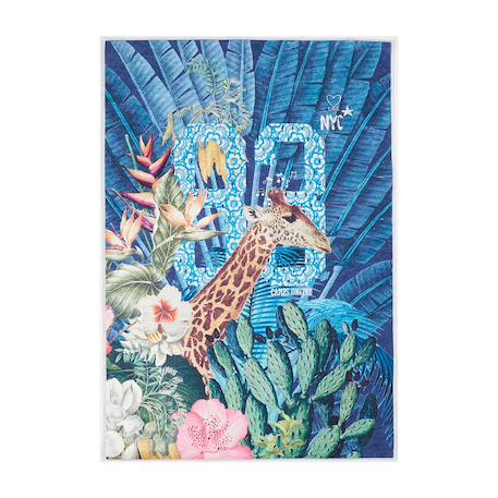 Tapis enfant tissé jungle Bleu 2 - vertbaudet enfant 