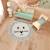 Tapis enfant tissé motif animaux lion Beige 6 - vertbaudet enfant 