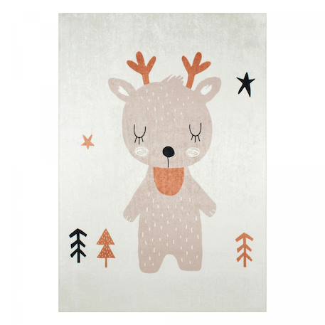 Tapis enfant tissé motif animaux renne Marron 2 - vertbaudet enfant 