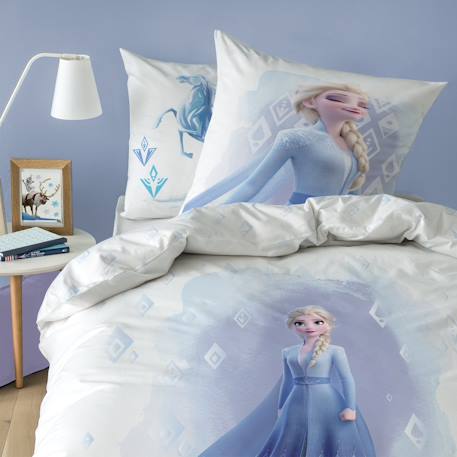 Parure de lit imprimée 100% coton, disney home frozen 2 element Blanc/bleu 1 - vertbaudet enfant 