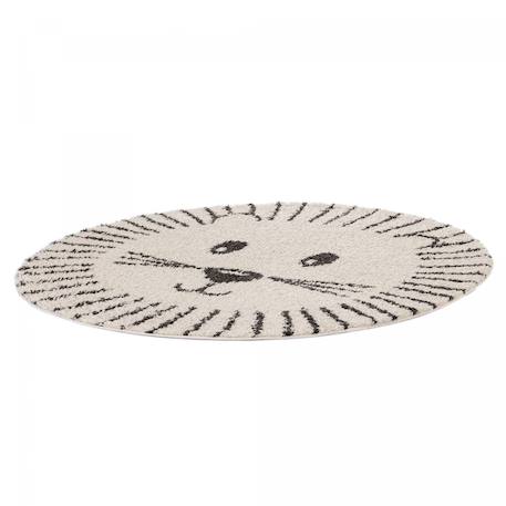 Tapis enfant tissé motif animaux lion Beige 3 - vertbaudet enfant 
