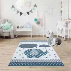 Linge de maison et décoration-Décoration-Tapis-Tapis enfant tissé motif animaux kid rain