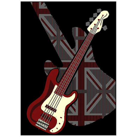Tapis enfant tissé guitare Noir 2 - vertbaudet enfant 
