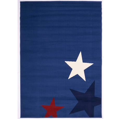 Tapis enfant tissé lyn1 star Bleu 2 - vertbaudet enfant 