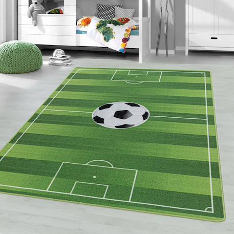 Tapis enfant  motif sport foot Vert 1 - vertbaudet enfant 