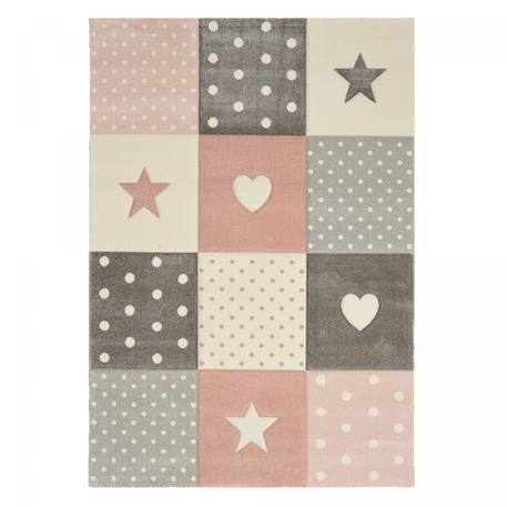Tapis enfant tissé minikids Rose 2 - vertbaudet enfant 