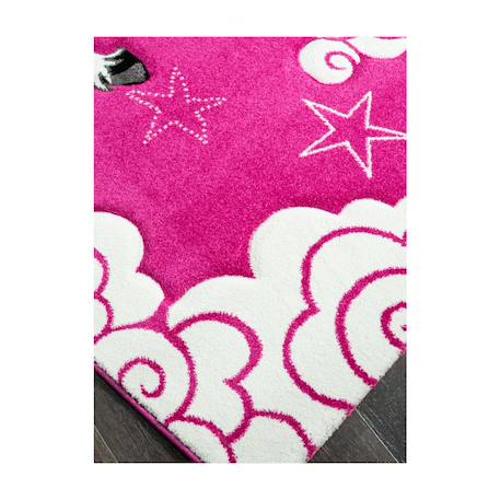 Tapis enfant tissé lyn8 licorne a Rose 4 - vertbaudet enfant 
