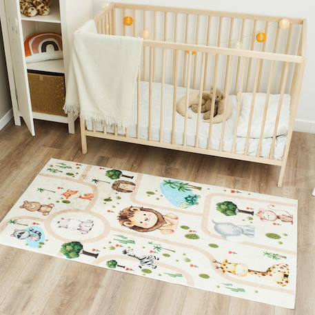 Tapis enfant tissé motif animaux celesta Beige 1 - vertbaudet enfant 