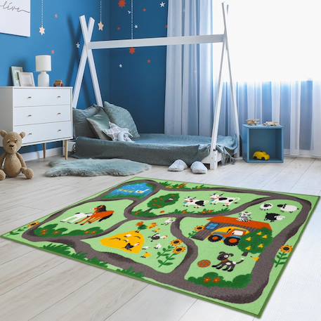 Tapis enfant tufté farmroad Vert 1 - vertbaudet enfant 