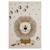 Tapis enfant tissé motif animaux sweetlion Ecru 2 - vertbaudet enfant 
