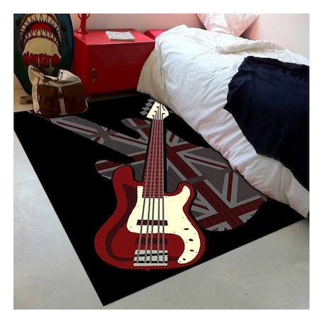 Tapis enfant tissé guitare Noir 1 - vertbaudet enfant 