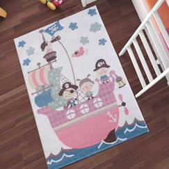 Linge de maison et décoration-Décoration-Tapis-Tapis enfant tissé piratoji