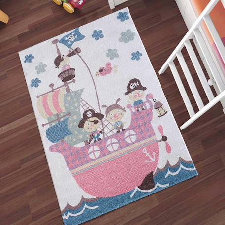 Tapis enfant tissé piratoji Crème 1 - vertbaudet enfant 