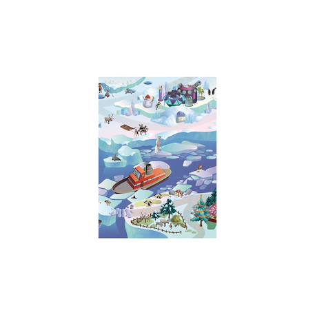Tapis enfant tissé banquise Bleu 3 - vertbaudet enfant 