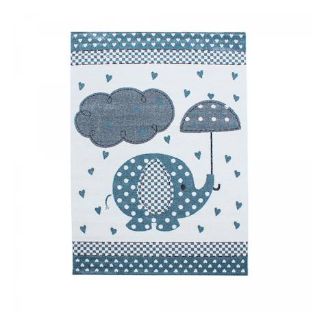 Tapis enfant tissé motif animaux kid rain Bleu 2 - vertbaudet enfant 