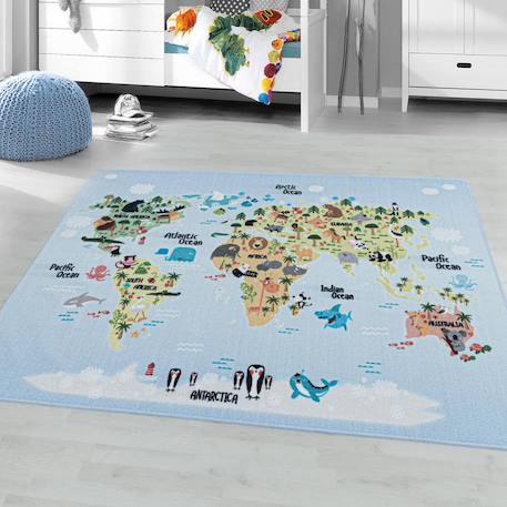 Tapis enfant  playmap Bleu 1 - vertbaudet enfant 