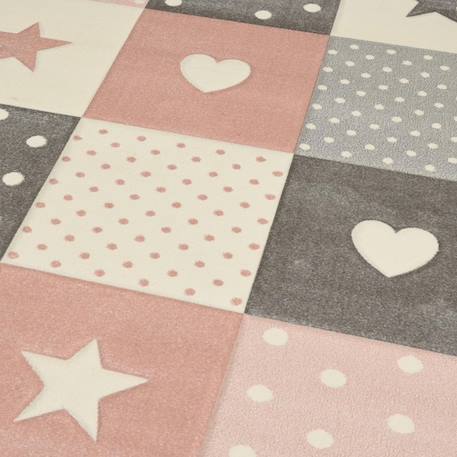 Tapis enfant tissé minikids Rose 3 - vertbaudet enfant 