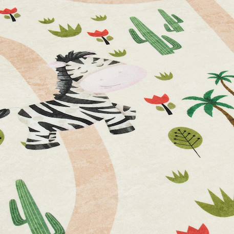 Tapis enfant tissé motif animaux celesta Beige 5 - vertbaudet enfant 