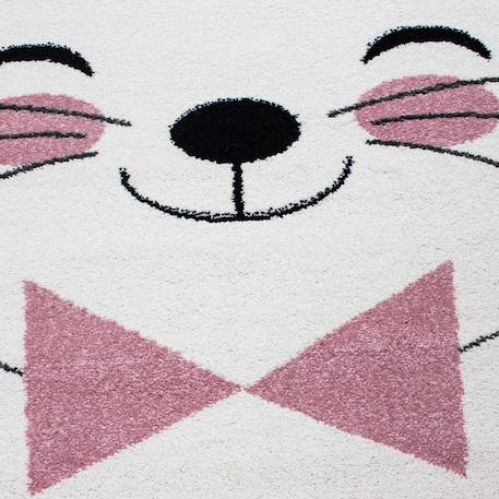 Tapis enfant tissé motif animaux kid chat Rose 6 - vertbaudet enfant 