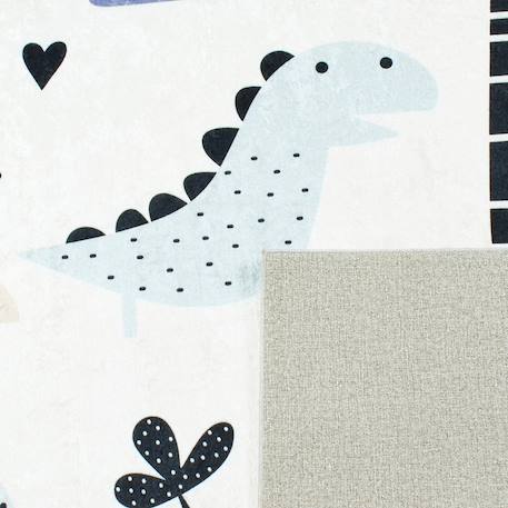 Tapis enfant tissé motif animaux dino Bleu 3 - vertbaudet enfant 