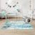 Tapis enfant tissé motif fresque le monde Bleu 1 - vertbaudet enfant 