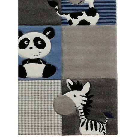Tapis enfant tissé motif animaux zoo Bleu 4 - vertbaudet enfant 
