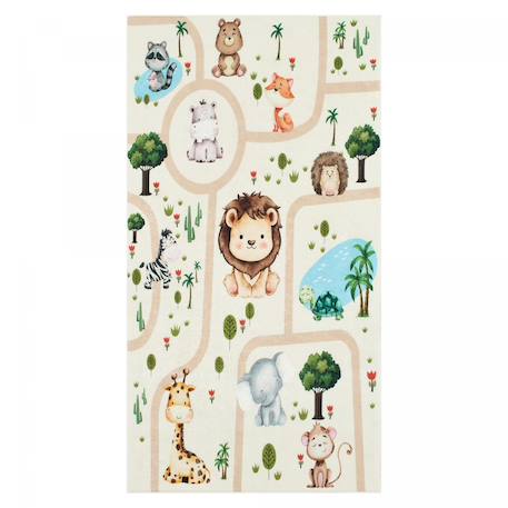 Tapis enfant tissé motif animaux celesta Beige 2 - vertbaudet enfant 