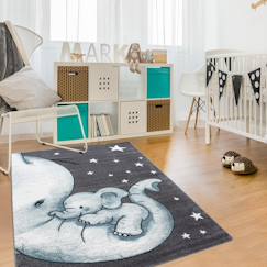 Linge de maison et décoration-Décoration-Tapis-Tapis enfant tissé motif animaux elephant